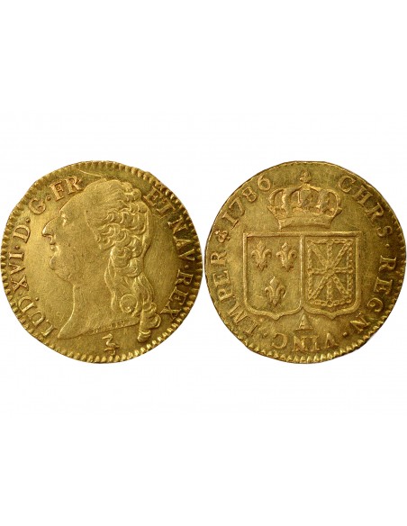 Louis XVI Tête nue 1 louis d'or Or 1786 A - Paris