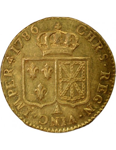 Louis XVI Tête nue 1 louis d'or Or 1786 A - Paris