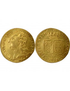 Louis XVI Tête nue 1 louis d'or Or 1786 D Lyon