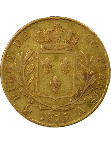 Louis XVIII Buste habillé 20 francs Or 1815 A - Paris