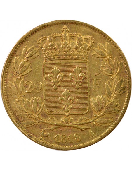 Louis XVIII 20 francs Or 1818 A - Paris