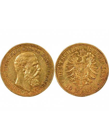 Etats Allemands (Prusse) Guillaume I de Prusse 10 mark Or 1888 A Berlin