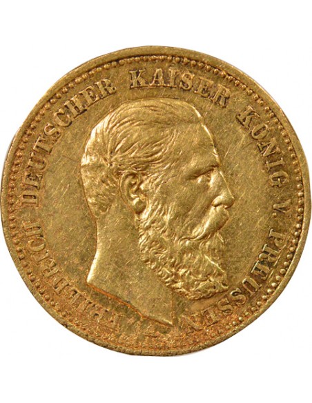 Etats Allemands (Prusse) Guillaume I de Prusse 10 mark Or 1888 A Berlin
