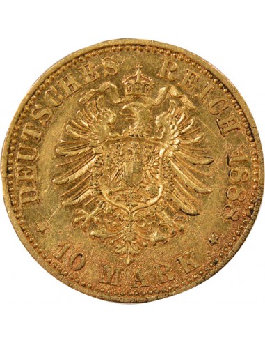 Etats Allemands (Prusse) Guillaume I de Prusse 10 mark Or 1888 A Berlin