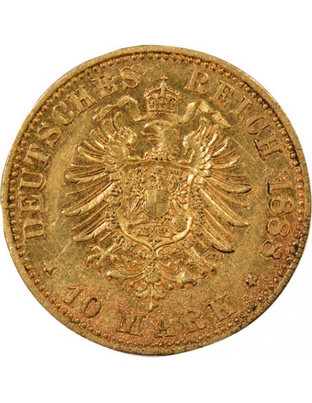 Etats Allemands (Prusse) Guillaume I de Prusse 10 mark Or 1888 A Berlin
