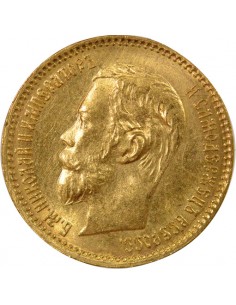 Russie Nicolas II 5 roubles Or 1901 Saint-Petersbourg 2