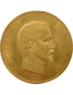 Napoléon III Tête nue 100 francs Or 1855 A - Paris 2