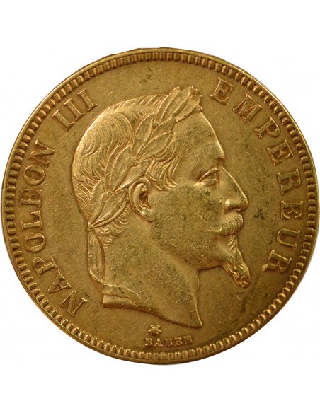 Napoléon III Tête Laurée 100 francs Or 1869 A - Paris