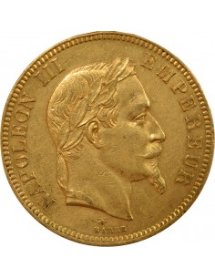 Napoléon III Tête Laurée 100 francs Or 1862 A - Paris 2