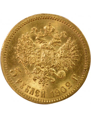 Russie Nicolas II 5 roubles Or 1902 Saint-Petersbourg