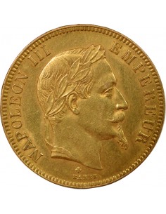 Napoléon III Tête laurée 100 francs Or 1869 BB Strasbourg 2