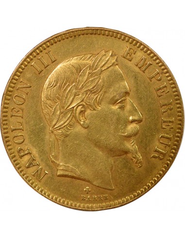 Napoléon III Tête laurée 100 francs Or 1869 BB Strasbourg