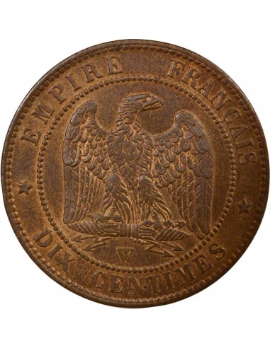 Napoléon III Tête nue 10 centimes Bronze 1853 W Lille