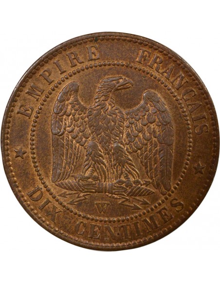 Napoléon III Tête nue 10 centimes Bronze 1853 W Lille