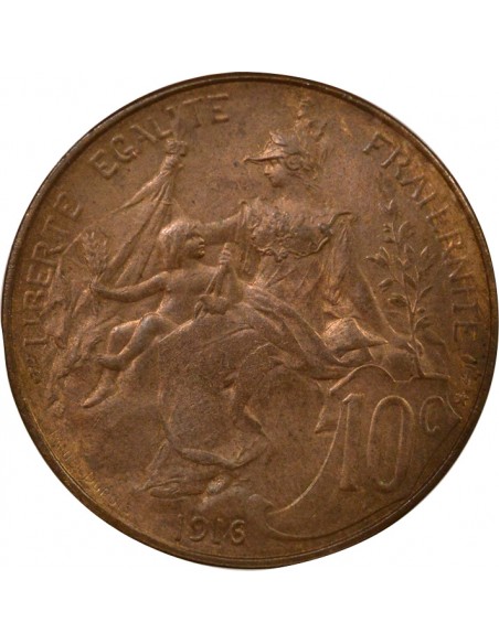 10 centimes Bronze 1916