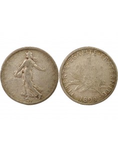 Semeuse 1 franc Argent 1899 J Paris