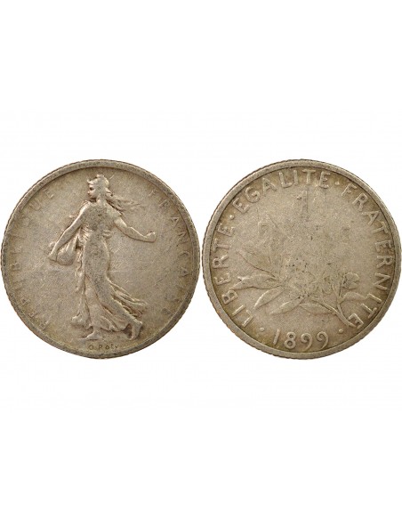 Semeuse 1 franc Argent 1899 J Paris