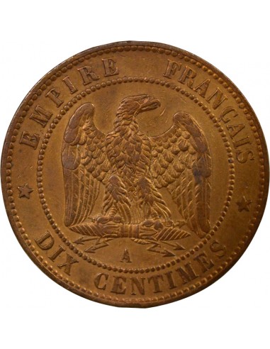 Napoléon III Tête laurée 10 centimes Bronze 1862 A - Paris
