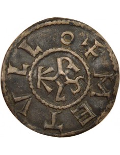 Charles II 1 denier Argent 840-864 Melle 2