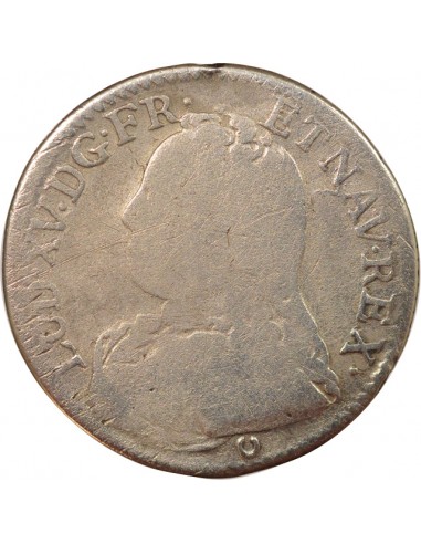 Louis XV Au Buste habillé 1/5 écu Argent 1727 E Tours