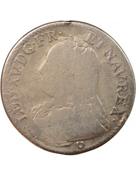 Louis XV Au Buste habillé 1/5 écu Argent 1727 E Tours