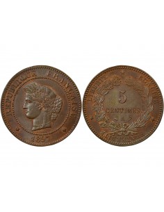 5 centimes Bronze 1897 A - Paris