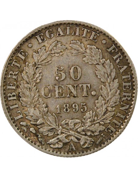 IIIe République 50 centimes Argent 1895 A - Paris
