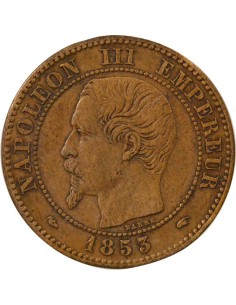 Napoléon III Tête nue 2 centimes Bronze 1853 A - Paris 2