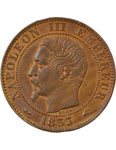 Napoléon III Tête nue 5 centimes Bronze 1853 A - Paris