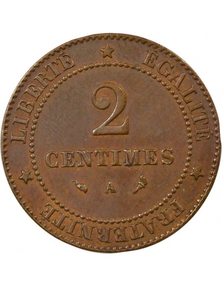 2 centimes Bronze 1897 A - Paris