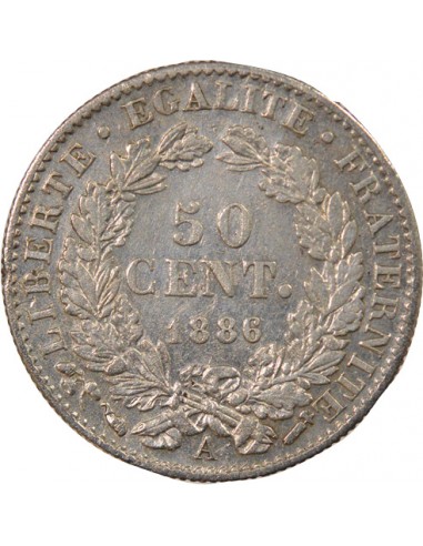 IIIe République 50 centimes Argent 1873 A - Paris
