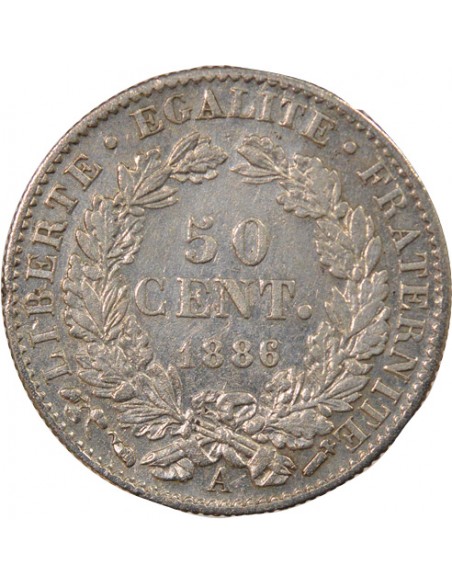 IIIe République 50 centimes Argent 1873 A - Paris
