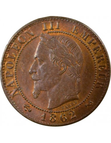 Napoléon III Tête Laurée 21 centime Bronze 1862 K Bordeaux