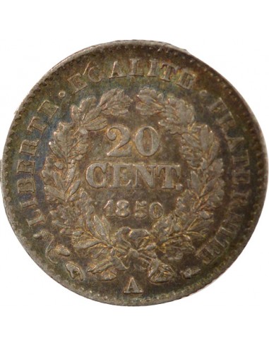 IIIe République 20 centimes Argent 1850 A - Paris