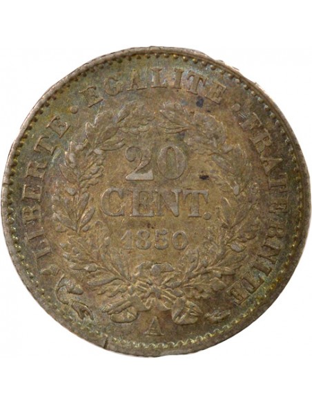 IIe République 20 centimes Argent 1850 A - Paris
