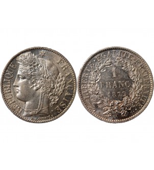CERES - 1 FRANC 1872 A PARIS "Petit A" 2