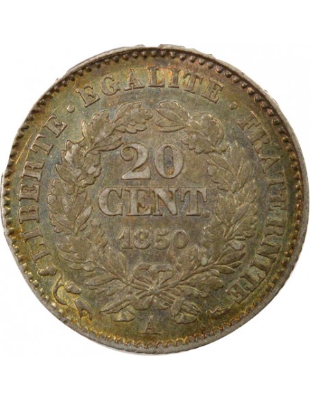 IIe République 20 centimes Argent 1850 A - Paris