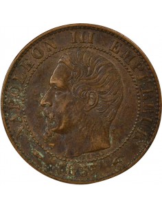 Napoléon III Tête nue 5 centimes Bronze 1855 A - Paris 2