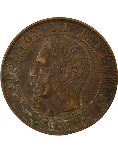Napoléon III Tête nue 5 centimes Bronze 1855 A - Paris