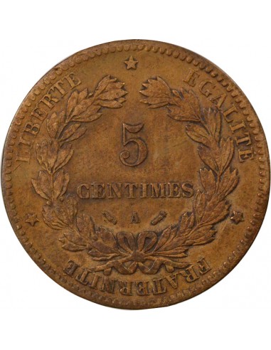 5 centimes Bronze 1883 A - Paris