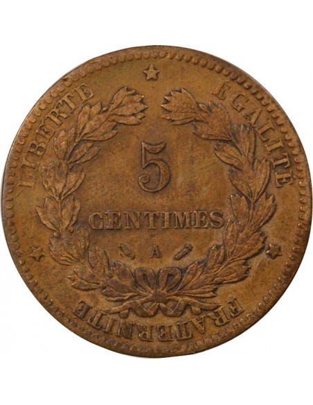 5 centimes Bronze 1883 A - Paris