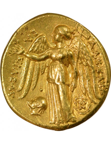 Grèce Antigone le Borgne Au nom d'Alexdandre le Grand 1 statère Or 315-311 Av JC