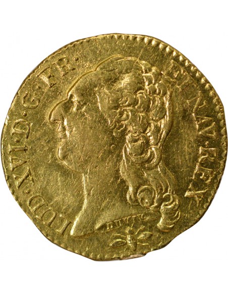 Louis XVI Tête nue 1 louis d'or Or 1786 D Lyon