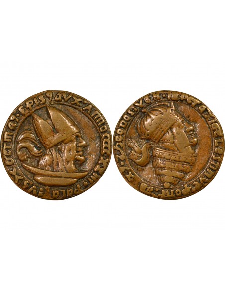 Royaume-Uni Célestin I Contreréforme 1 jeton Cuivre c. 1545