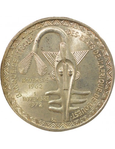 Afrique de l'Ouest Union Monétaire 500 francs Argent 1972 A Paris