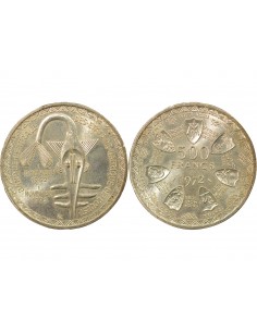 Afrique de l'Ouest  Union Monétaire 500 francs Argent 1972 A Paris