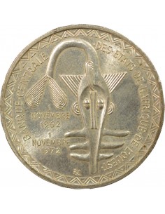 Afrique de l'Ouest  Union Monétaire 500 francs Argent 1972 A Paris 2