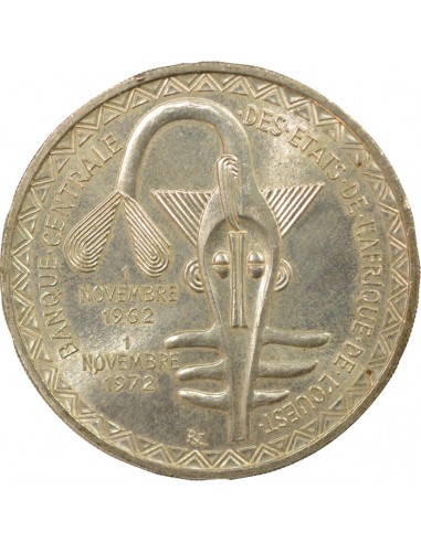 Afrique de l'Ouest  Union Monétaire 500 francs Argent 1972 A Paris
