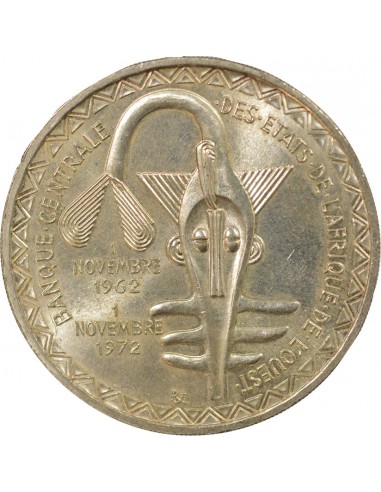 Afrique de l'Ouest Union Monétaire 500 francs Argent 1972 A Paris
