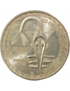 Afrique de l'Ouest Union Monétaire 500 francs Argent 1972 A Paris 2